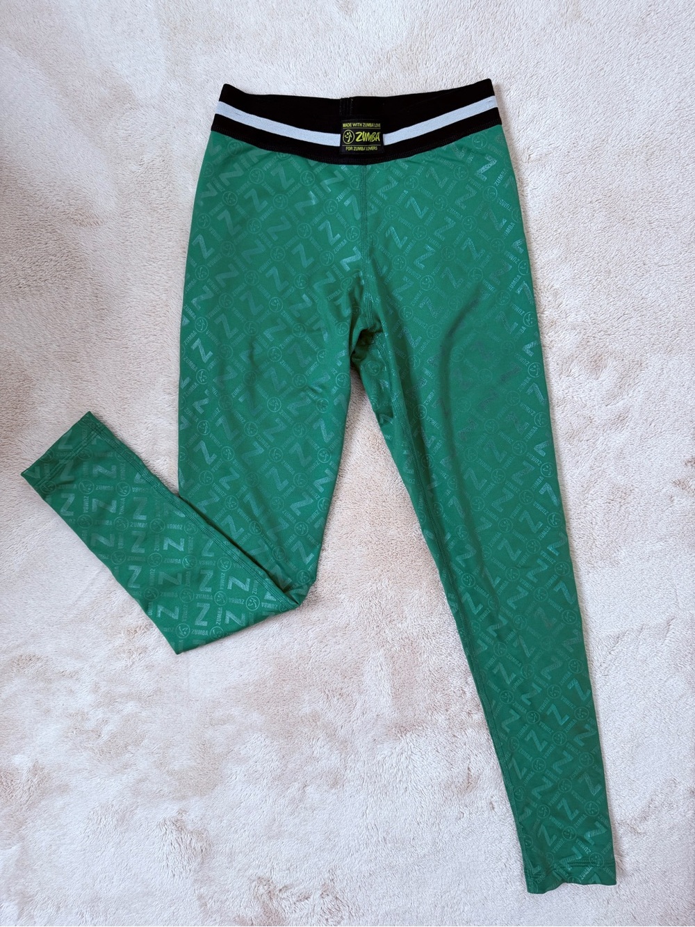 ‼️⚠️Zumba Green Logo Leggings with Contrast Waistband‼️⚠️
